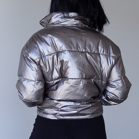 Metallic Puffer Jacket - Picture 3 of 4